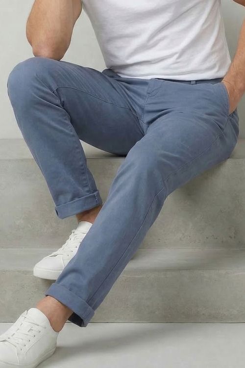 Calça de Sarja Masculina Confortável Polo Wear Marinho