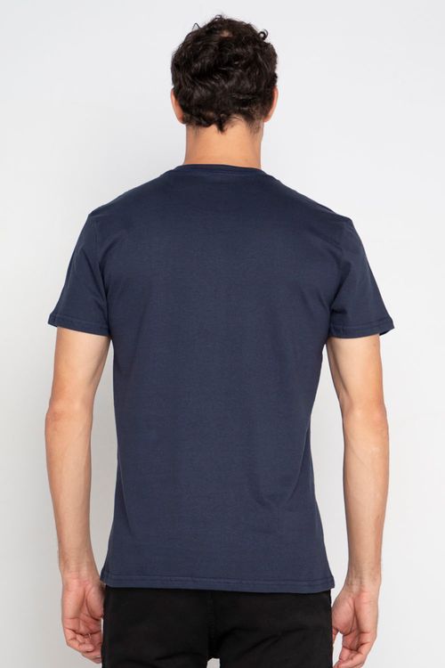 Camiseta Masculina Básica Logo Polo Wear Azul Escuro