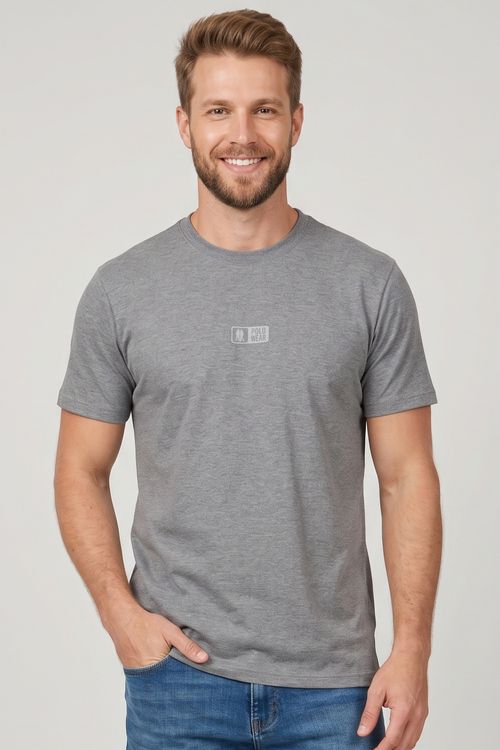 Camiseta Masculina Leve e Confortável Polo Wear Mescla Médio