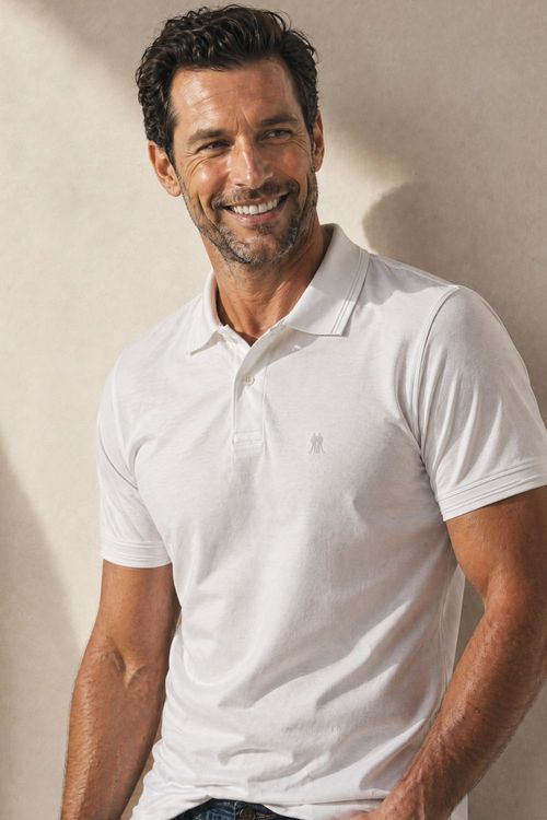 Polo Piquet Lisa Premium Polo Wear Branco
