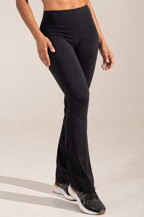 Calça Legging Fitness Flare Polo Wear Preto