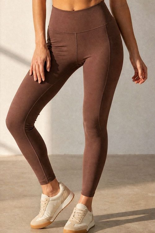 Calça Legging Fitness Sports Polo Wear Marrom Médio