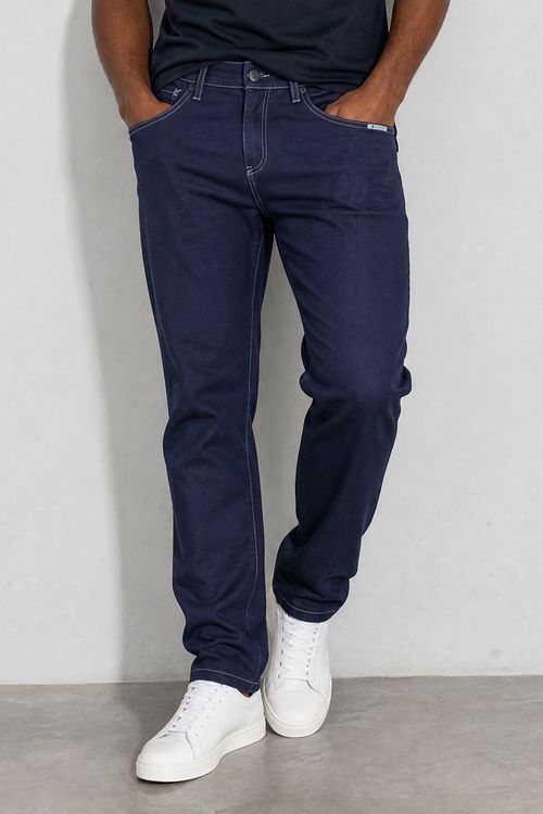 Calça Jeans Masculina Slim Stretch Polo Wear Jeans Escuro