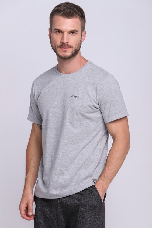 Camiseta Básica Confortável Polo Wear Mescla Claro