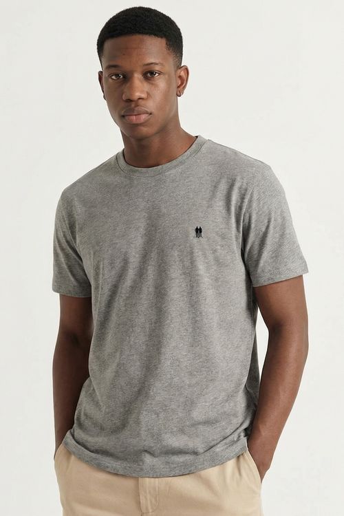 Camiseta Básica Confortável Polo Wear Mescla Escuro