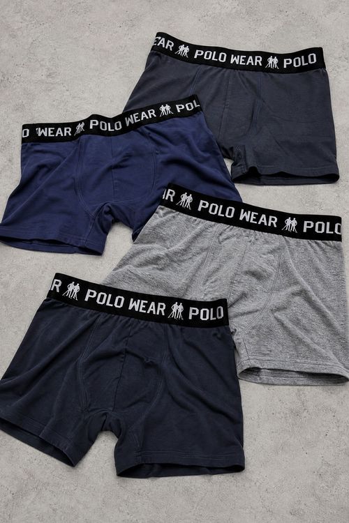 Kit 4 Cuecas Algodão Máximo Conforto Polo Wear Sortido