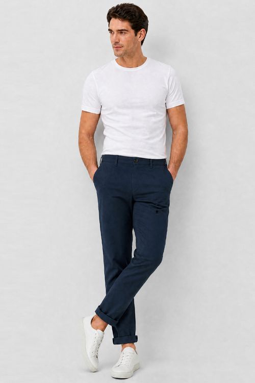 Calça de Sarja Masculina Confortável Polo Wear Marinho