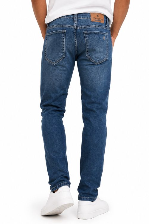 Calça Jeans Slim Básica Estilosa Polo Wear Jeans Médio