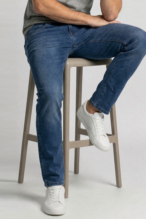 Calça Jeans Slim Moderna Polo Wear Jeans Escuro