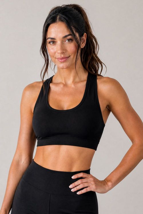 Top Nadador Fitness Com Bojo Polo Wear Preto