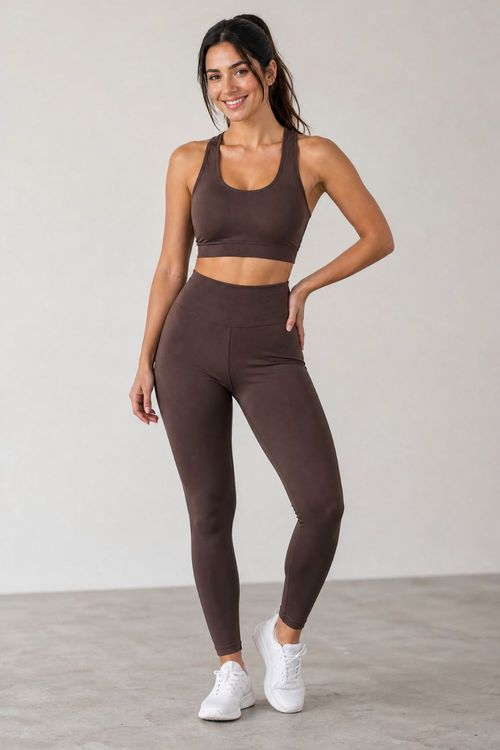 Top Nadador Fitness Com Bojo Polo Wear Marrom