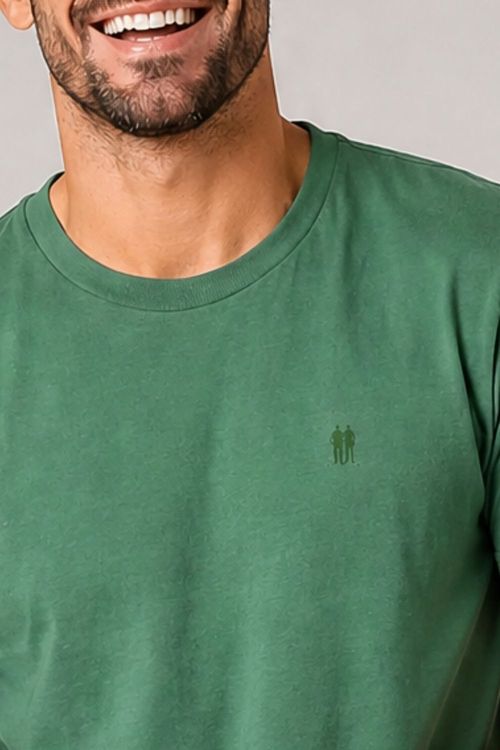 Camiseta Masculina Premium Algodão Polo Wear Verde Escuro