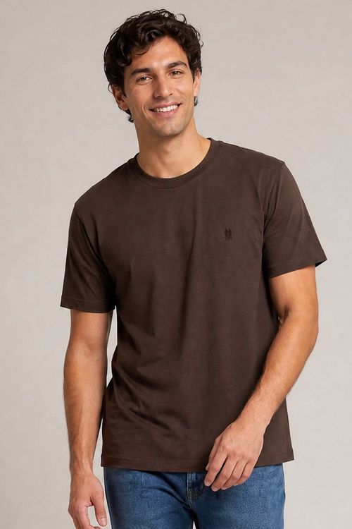 Camiseta Masculina Premium Algodão Polo Wear Marrom