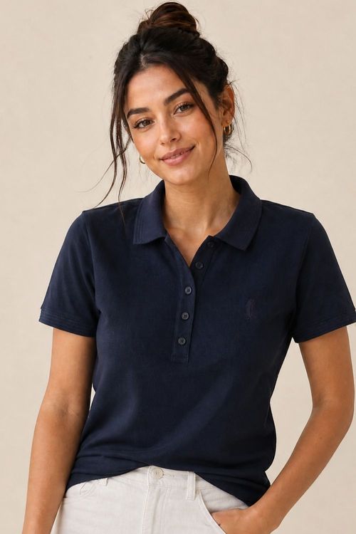 Polo Feminina Premium Polo Wear Marinho