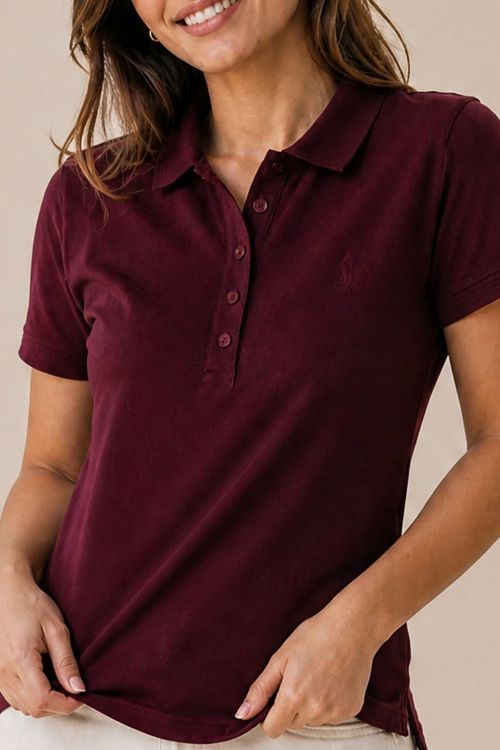 Polo Feminina Premium Polo Wear Vinho