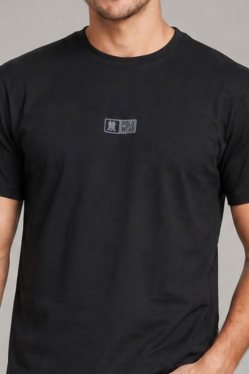 Camiseta Masculina Leve e Confortável Polo Wear Preto