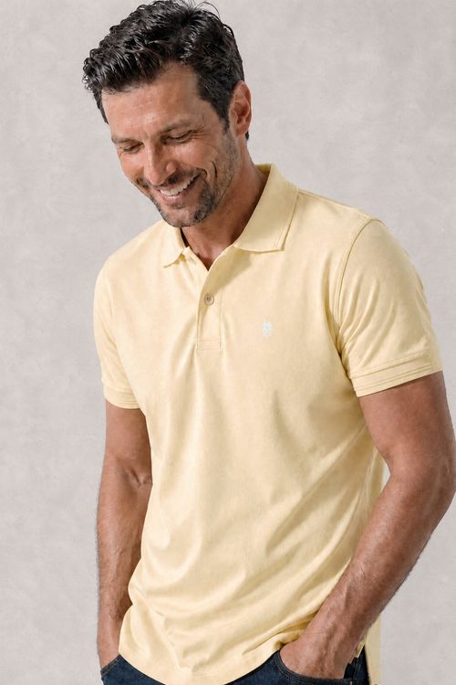 Polo Piquet Lisa Premium Polo Wear Bege Claro