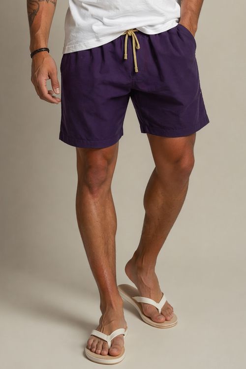 Short Vôlei Cós Bicolor Polo Wear Roxo