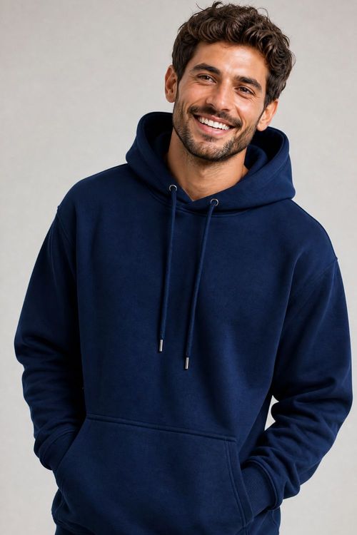 Blusa Moletom Canguru Confortável Polo Wear Marinho