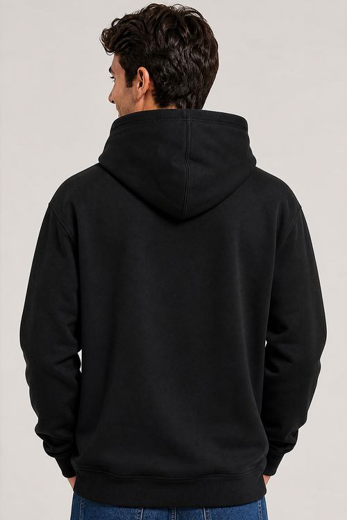 Blusa Moletom Canguru Confortável Polo Wear Preto