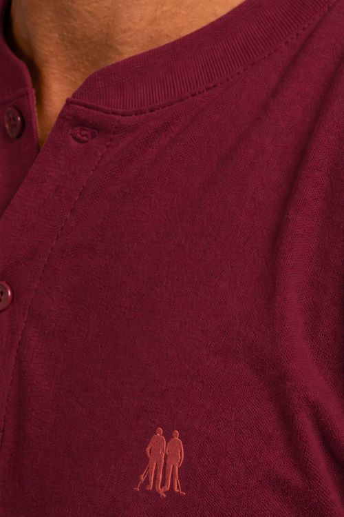 Polo Masculina Gola Portuguesa Polo Wear Vinho