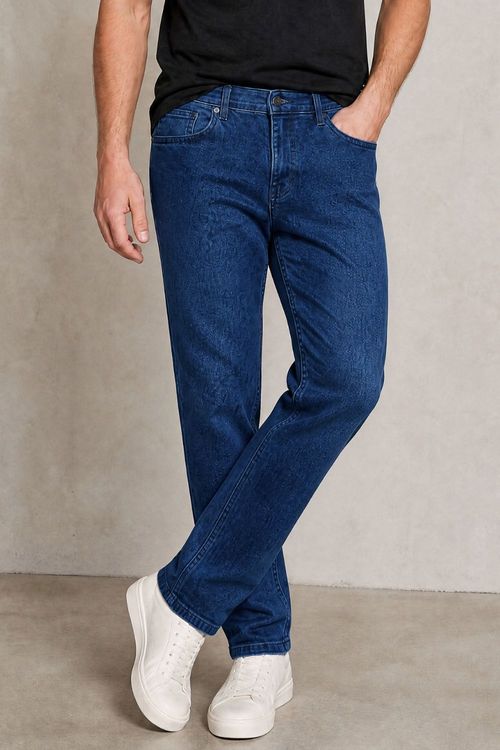 Calça Jeans Regular Básica Clássica Polo Wear Jeans Médio