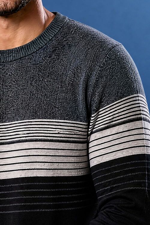 Suéter Masculino Listrado Polo Wear Cinza