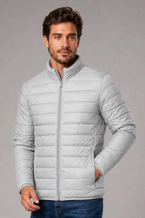 Jaqueta Masculina Sem Capuz Polo Wear Cinza Claro