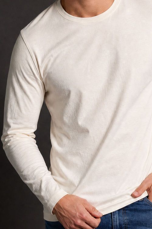 Camiseta Masculina Manga Longa Polo Wear Off White