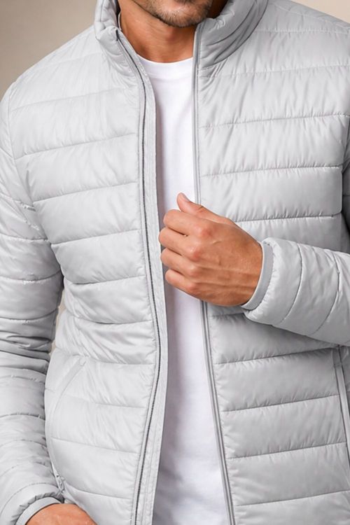 Jaqueta Masculina Sem Capuz Polo Wear Cinza Claro