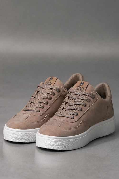 Tênis Casual Masculino Premium Leve e Confortável Polo Wear Bege