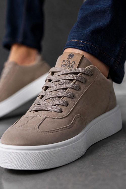 Tênis Casual Masculino Premium Leve e Confortável Polo Wear Bege