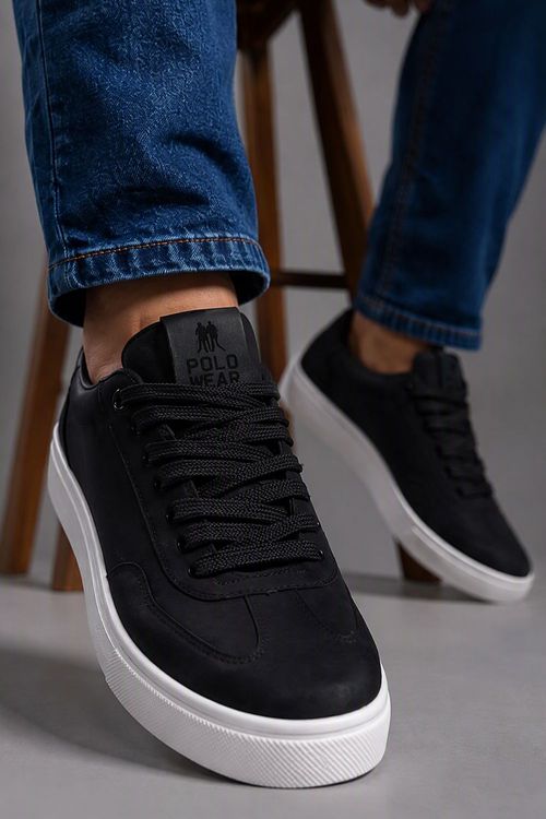 Tênis Casual Masculino Premium Leve e Confortável Polo Wear Preto