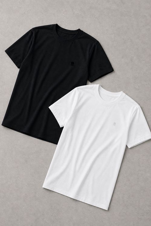 Kit 2 Camisetas Over Masculina Polo Wear Preto-Branco