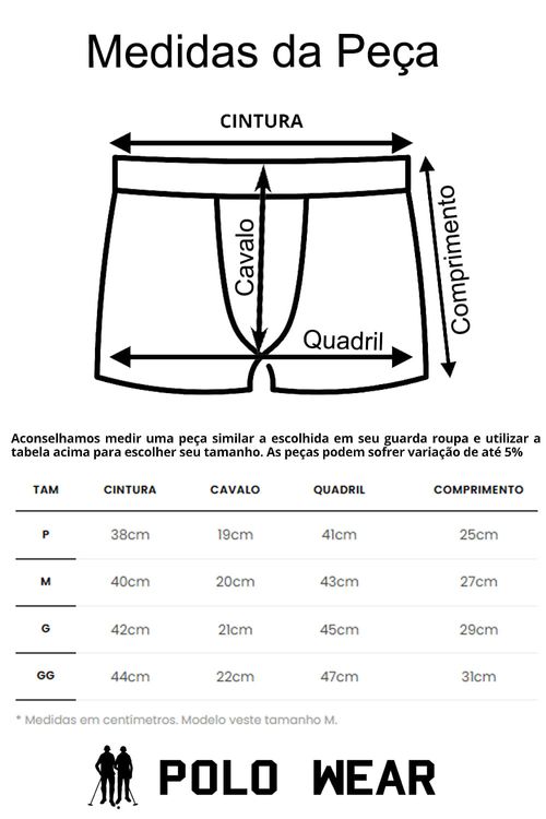Kit 4 Cuecas Algodão Dia a Dia Confort Polo Wear Sortido