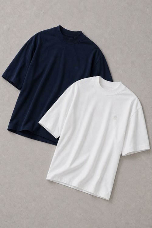 Kit 2 Camisetas Over Masculina Polo Wear Azul-Branco