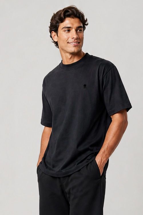 Kit 2 Camisetas Over Masculina Polo Wear Preto-Branco
