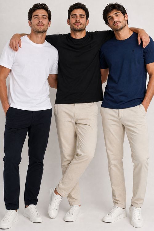 Kit 3 Camisetas Premium Masculinas Polo Wear Sortido
