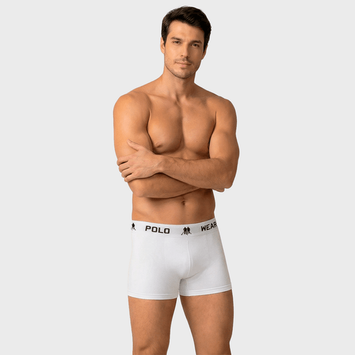 Kit 12 Cuecas Boxer Polo Wear Basic Microfibra