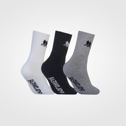 Kit 3 Pares De Meia Cano Longo Kids Polo Wear