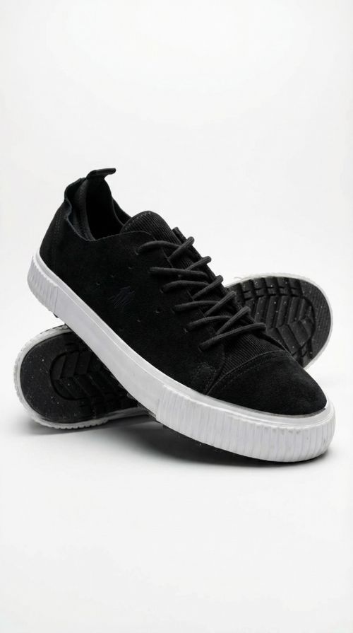 Tênis Casual Camurça Premium Polo Wear Preto