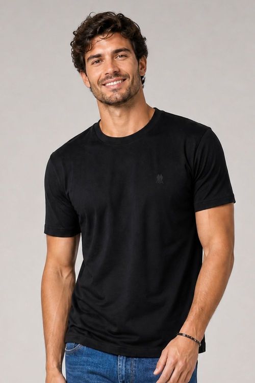 Camiseta Masculina Premium Algodão Polo Wear Preto
