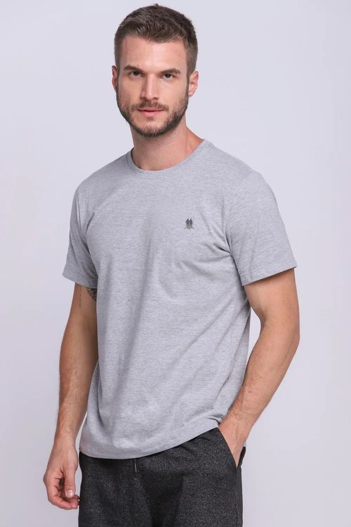 Camiseta Básica Confortável Polo Wear Mescla Claro
