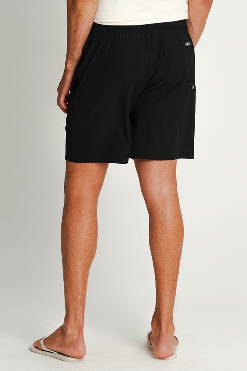 Short Vôlei Logo Polo Wear Lateral  Preto