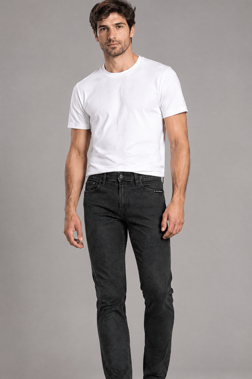 Calça Jeans Slim Masculina Básica Polo Wear Jeans Escuro